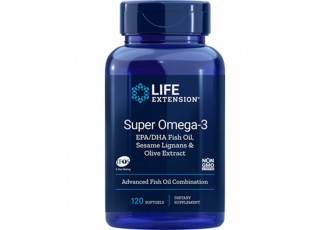 Life Extension Super Omega-3 EPA/DHA with Sesame Lignans & Olive Extract, 120 softgels